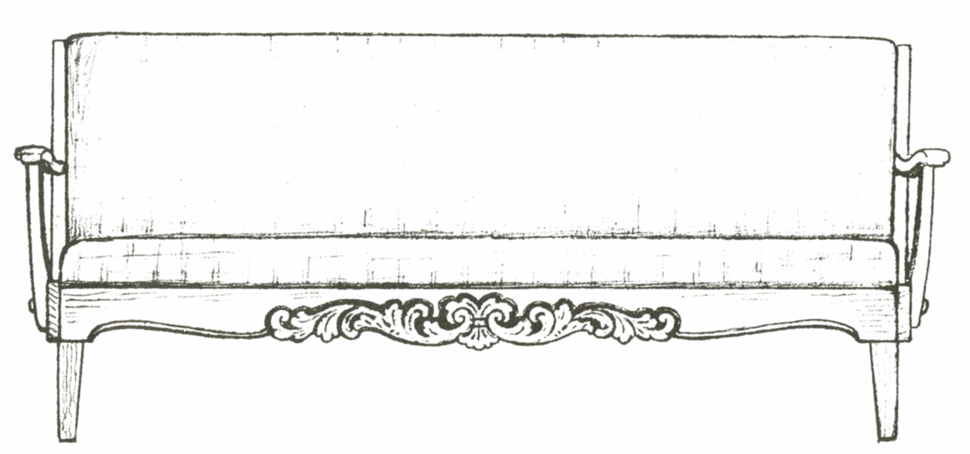 Amrud Acanthus Carving Pattern #12- Sofa  |  Woodworking Folk Art Supplies Woodworking