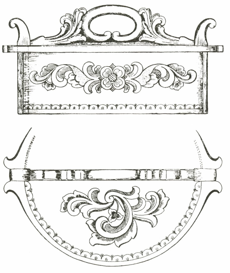 Amrud Acanthus Carving Pattern #50- Kanneskap (Cupboard)  |  Patterns & Design Packets Folk Art Supplies Patterns & Design Packets