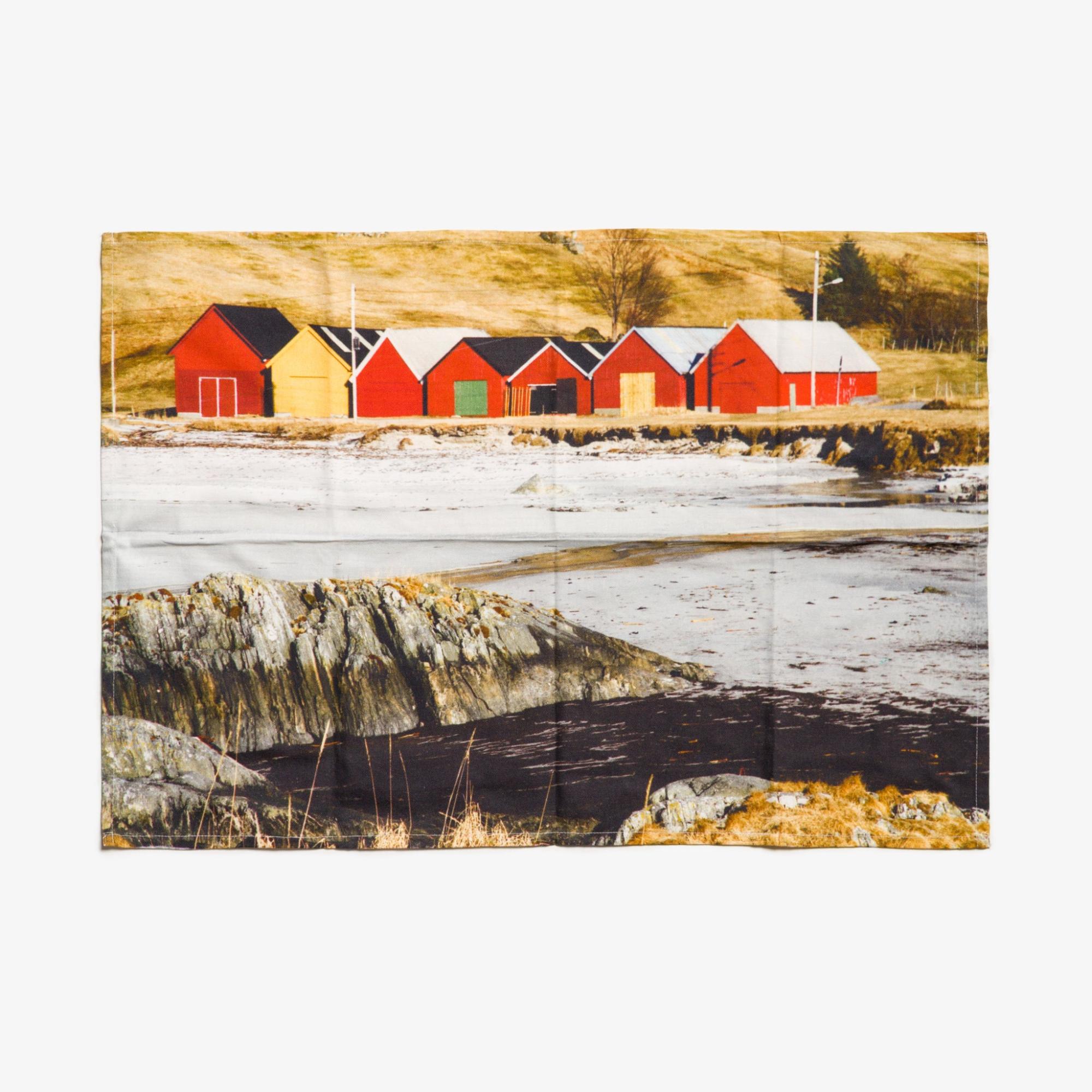 Boathouses Tea Towel by Susan Fosse  |  Towels, Runners, & Washcloths Kitchen Towels, Runners, & Washcloths