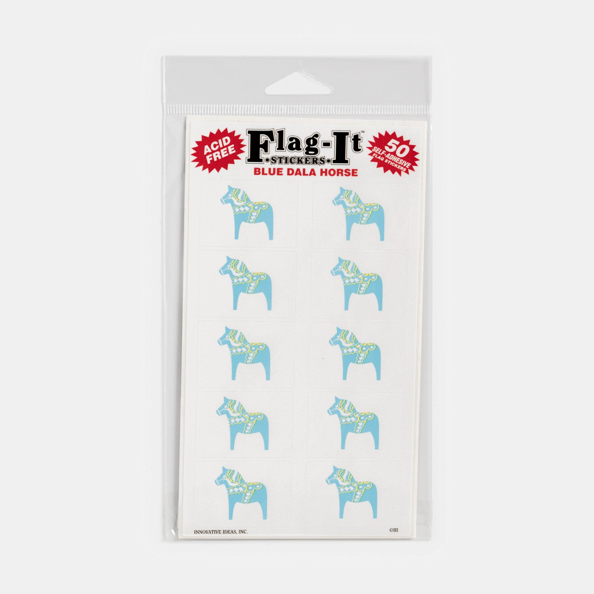 Dala Horse Stickers – Blue  |  Novelties For Fun Novelties