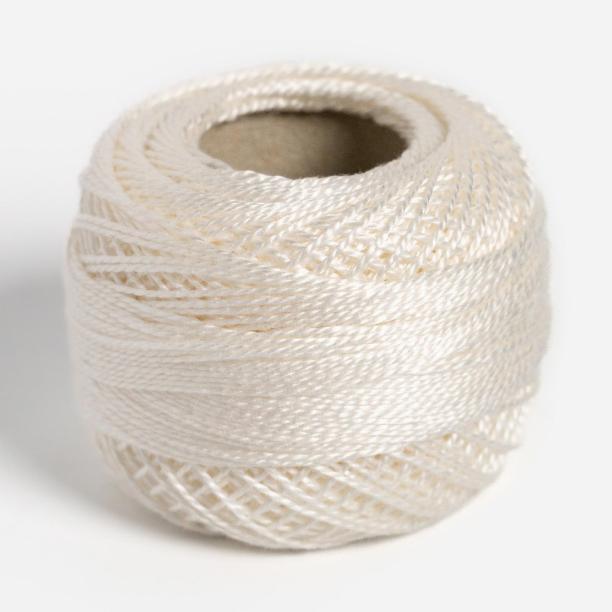 DMC Cotton Thread – Perle Blanc Size 8  |  Fiber Arts Fiber Arts Fiber Arts