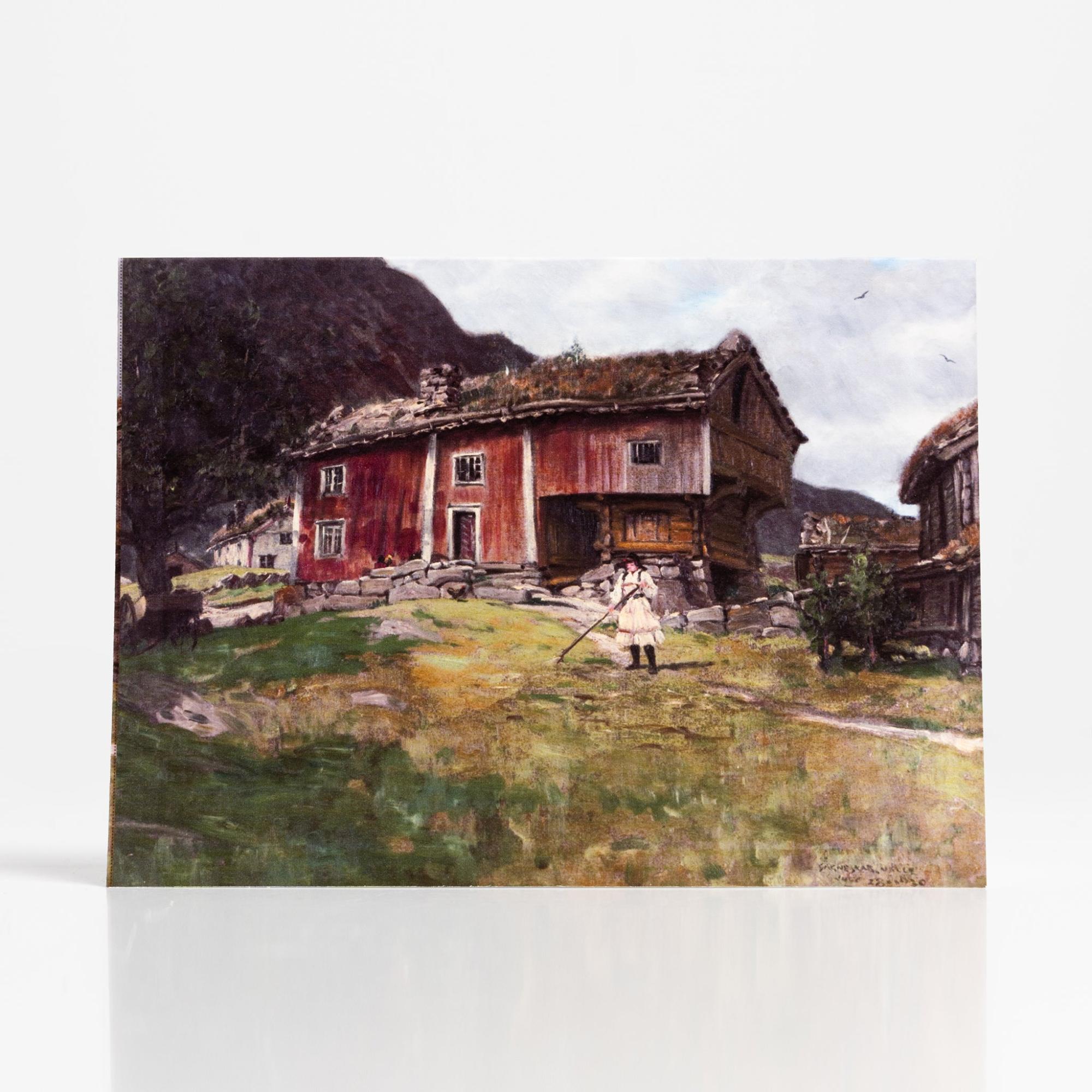 Farmstead in Setesdal By Ben Blessum –  Collection Card  |  Single Cards Cards & Calendars Single Cards