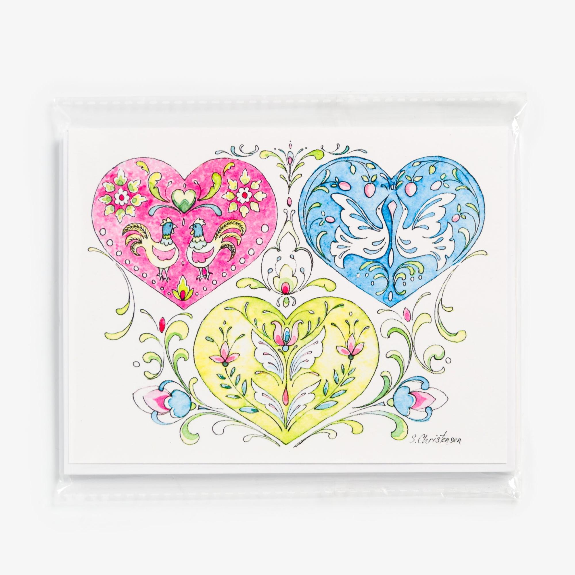 Folk Heat Trio Notecard Set by Sharon Christensen  |  Card Packets Card Packets Card Packets