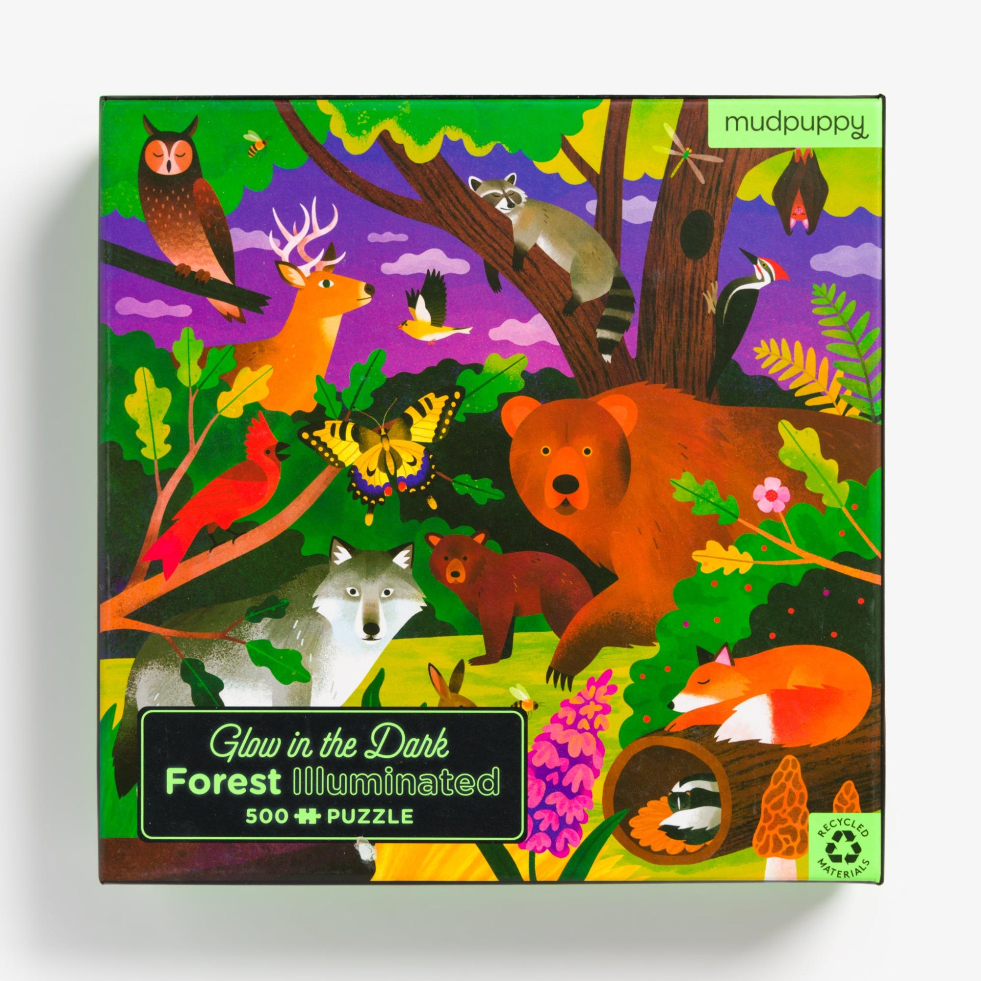 Forest Illuminated 500-Piece Glow in the Dark Puzzle  |  Toys For Fun Toys