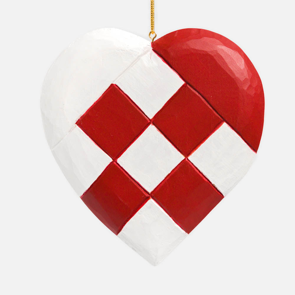 Heart Basket Ornament by Rebecca Hanna  |  Woodworking Handcrafted Art Woodworking