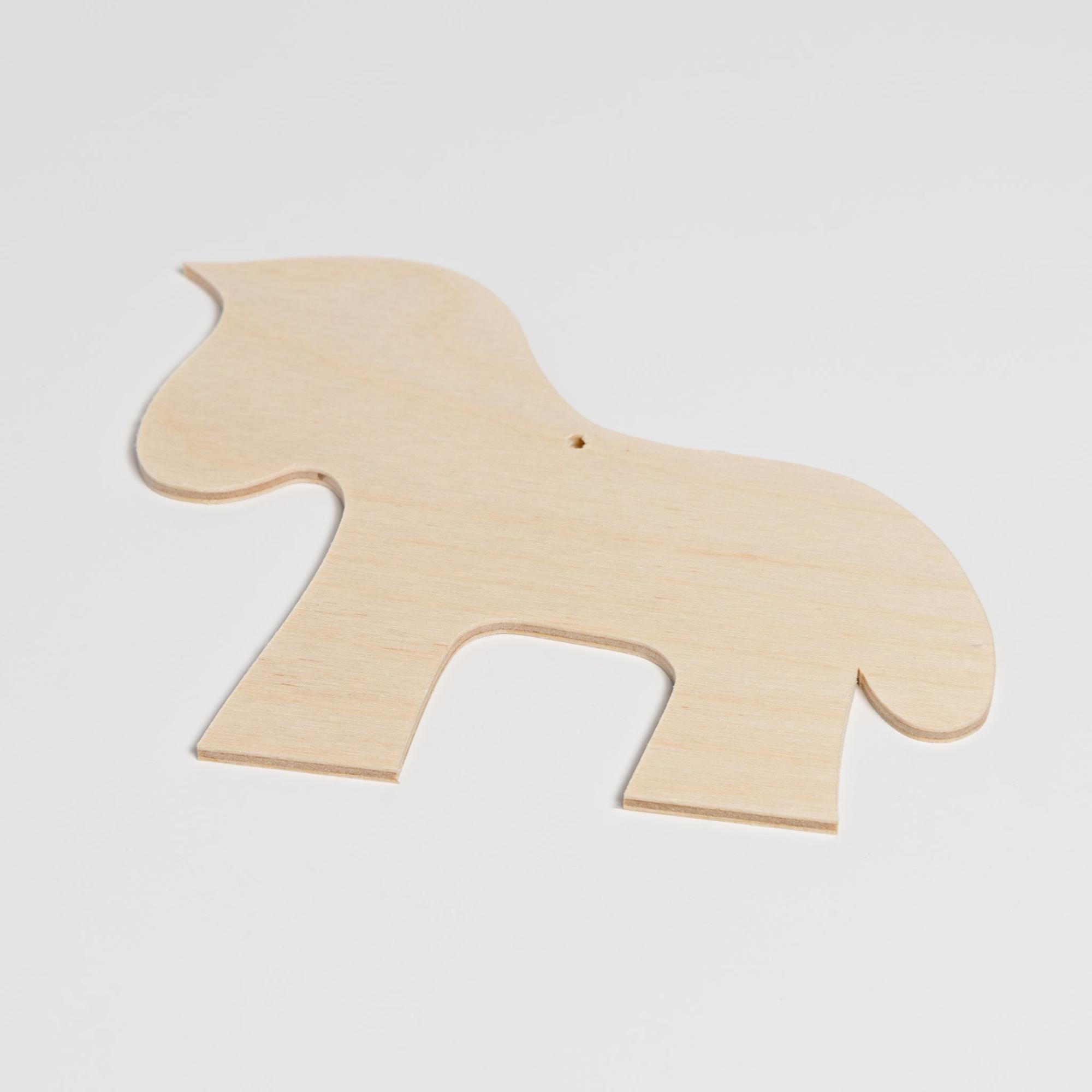 Horse Wooden Ornament  |  Woodworking Folk Art Supplies Woodworking