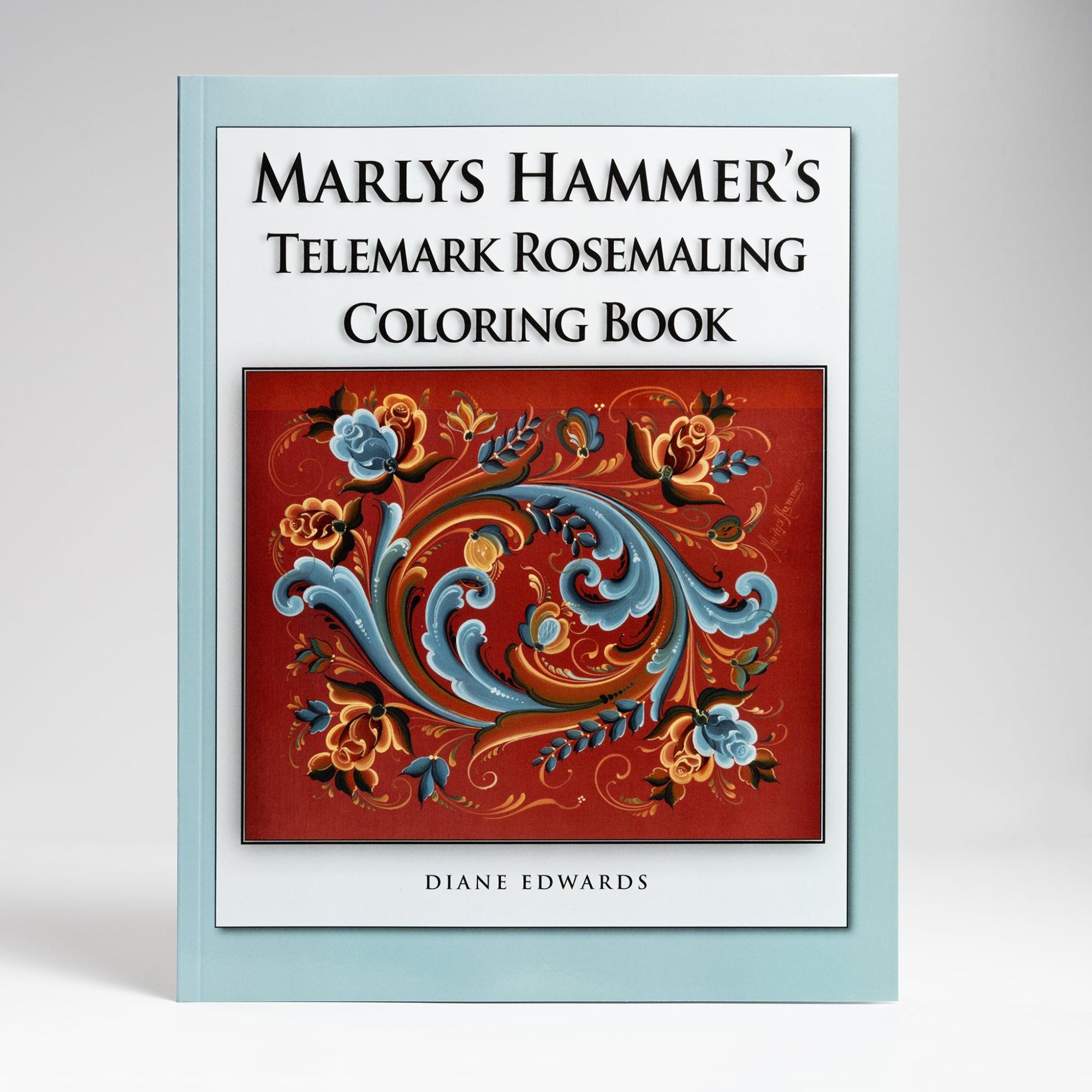 Marlys Hammer’s Telemark Rosemaling Coloring Book by Diane Edwards  |  Rosemaling Books Rosemaling