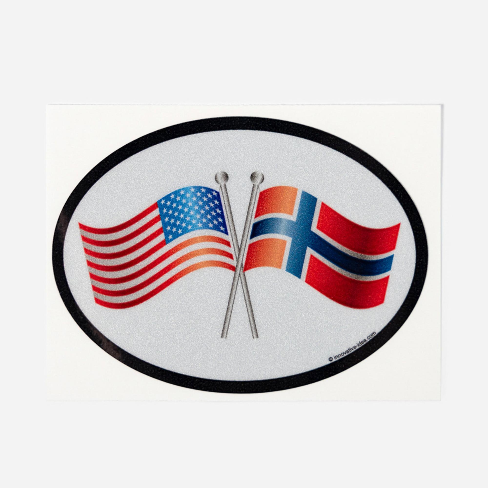 Norway and United States Friendship Flag Decal  |  Novelties For Fun Novelties