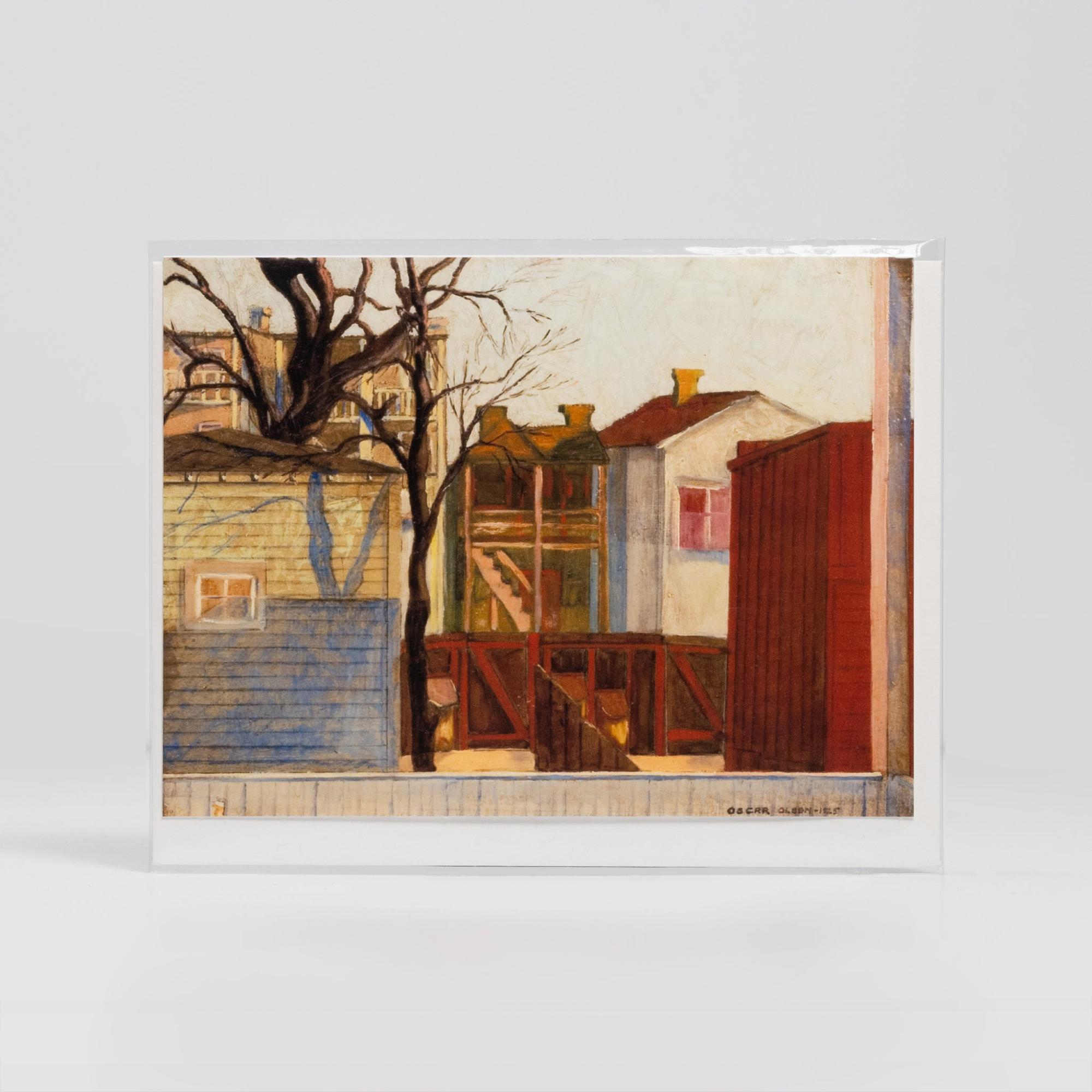 Scene From My Back Window By Oscar Olsen –  Collection Card  |  Single Cards Cards & Calendars Single Cards