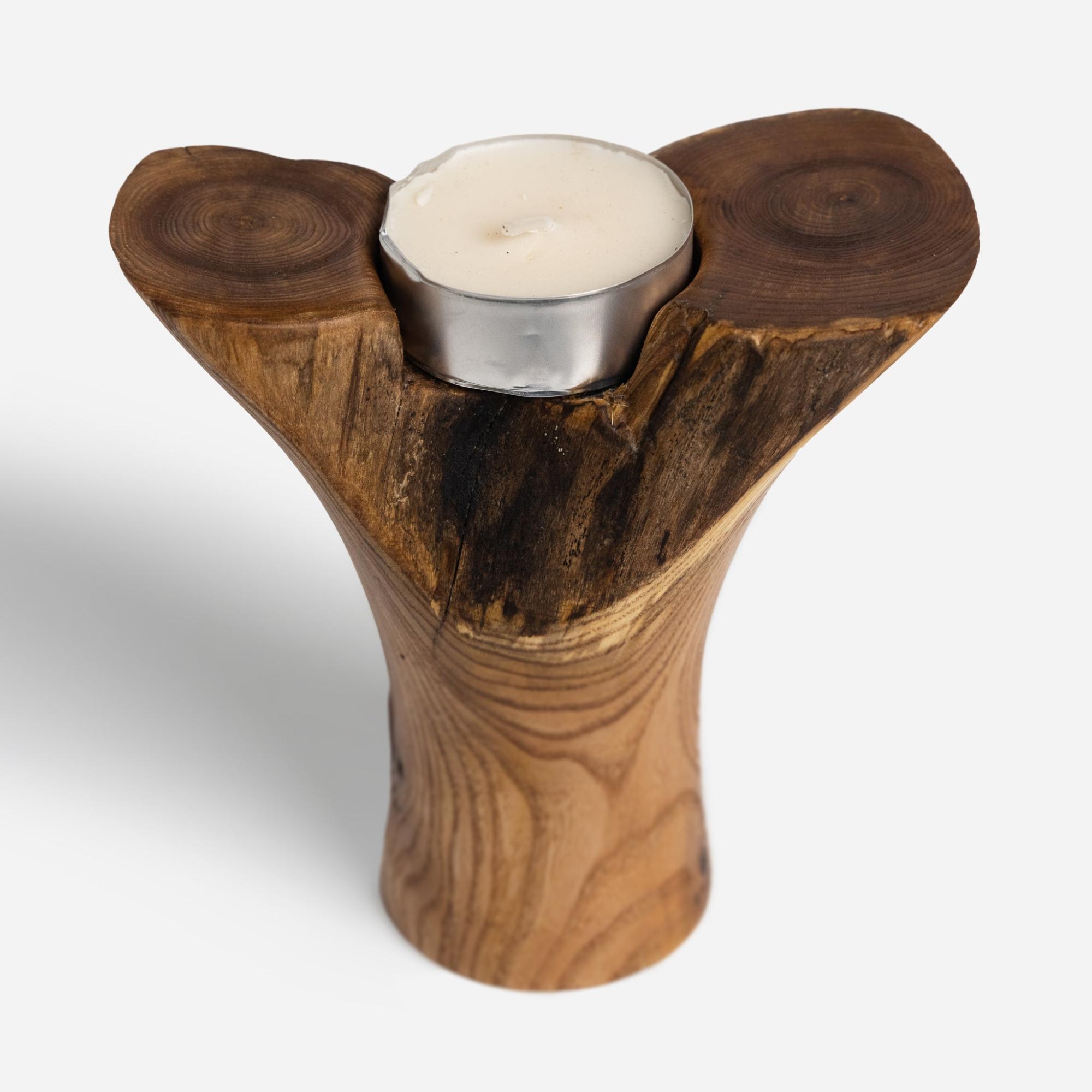 Y-Shaped Wooden Tea Candle Holder  |  Woodworking Handcrafted Art Woodworking